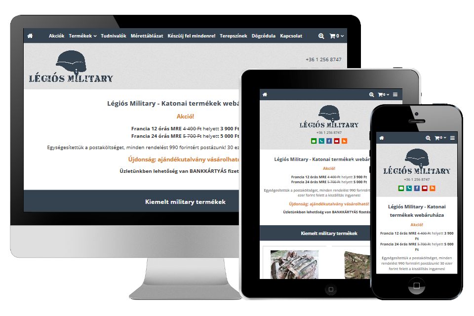 legiosmilitary.hu - mobilbarát webáruház
