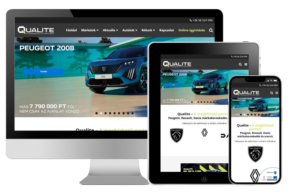 Letisztult, mobilbarát weboldalak készítése: Kreatív website